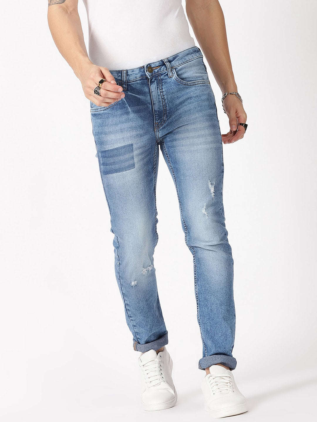 Shop Men Distressed Denim Jeans Online.