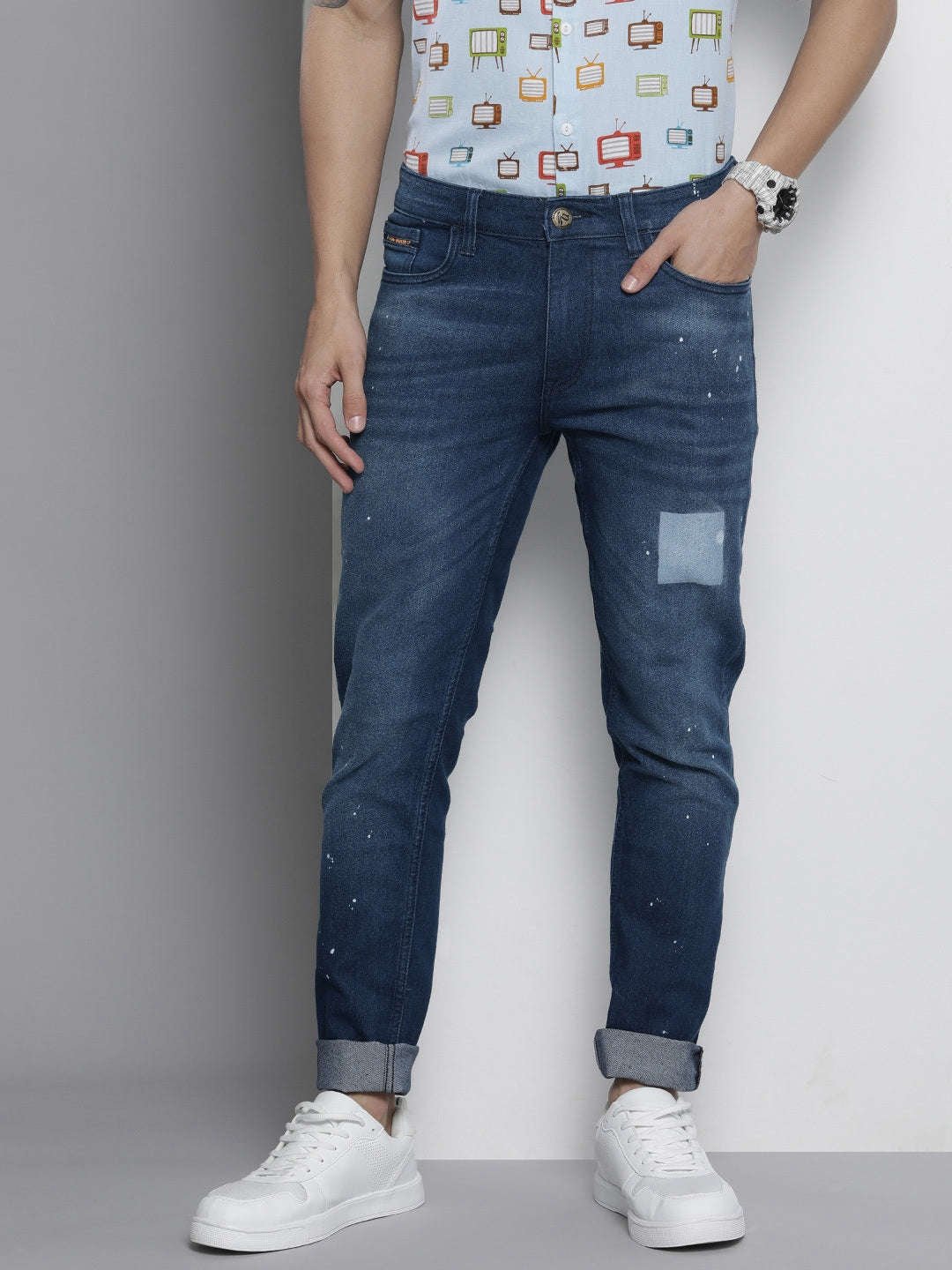 Shop Men Colorspray Jeans Online.