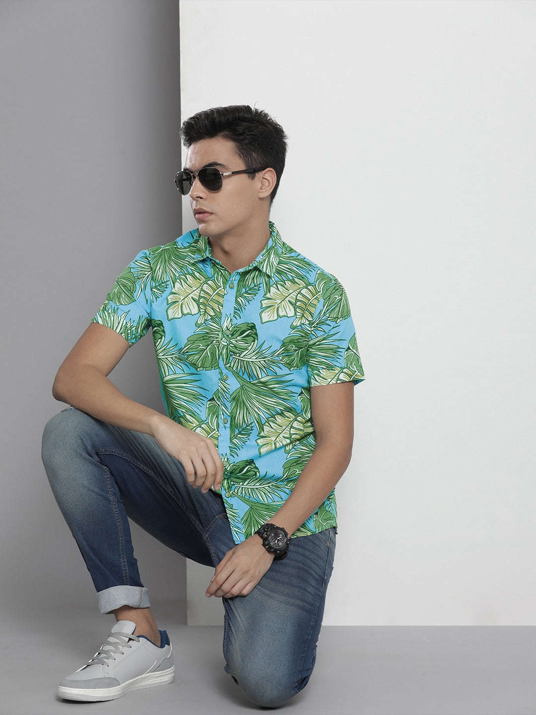 Shop Men Tropical Printed Shirt Online.