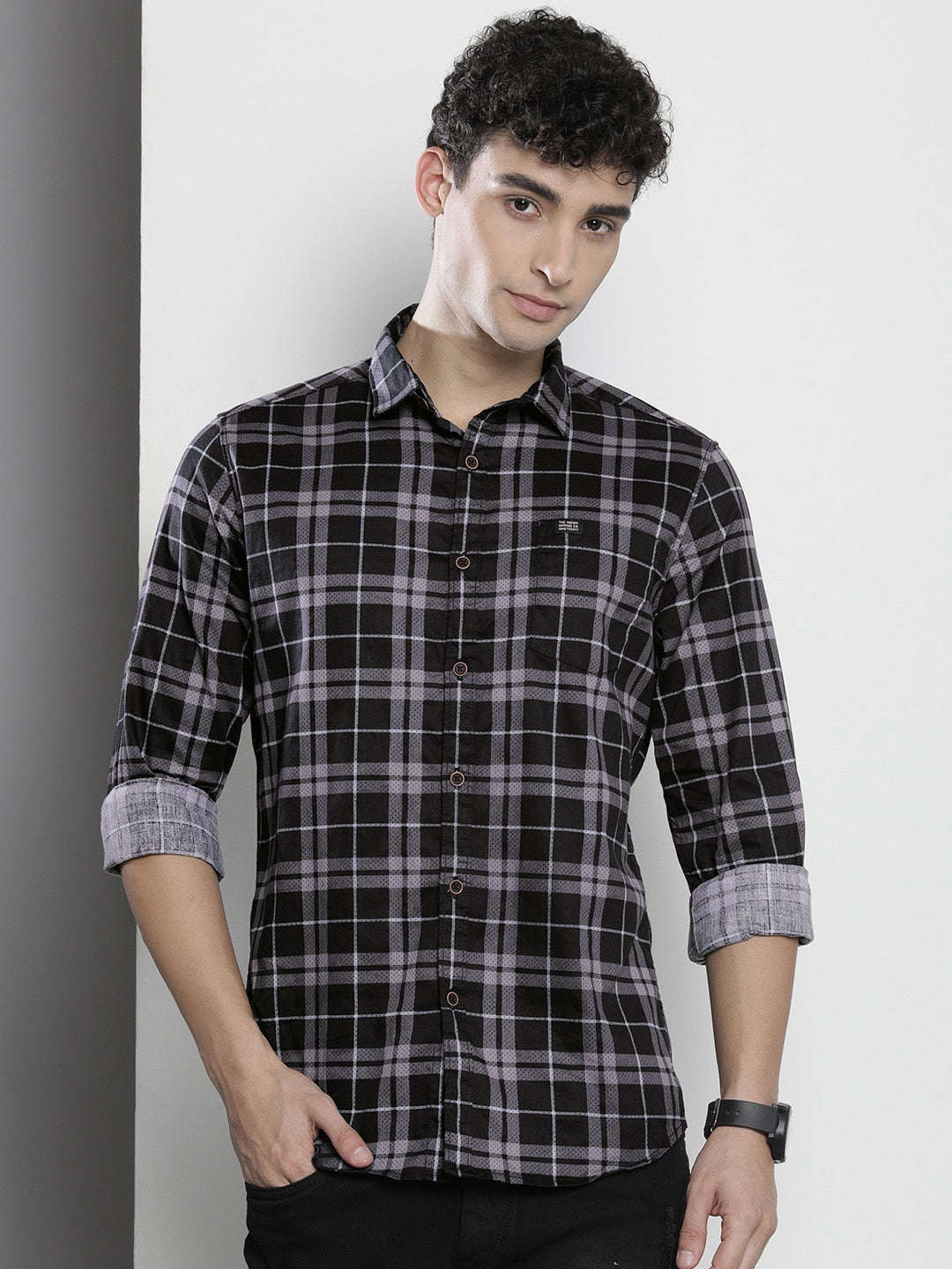 Shop Men Checked Shirt Online.