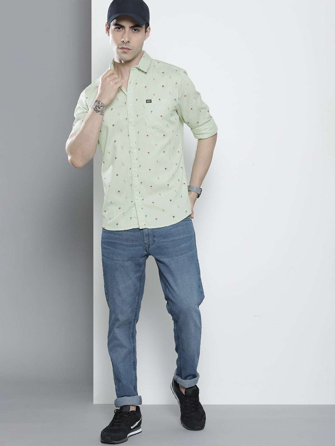 Shop Men Conversational Printed Shirt Online.