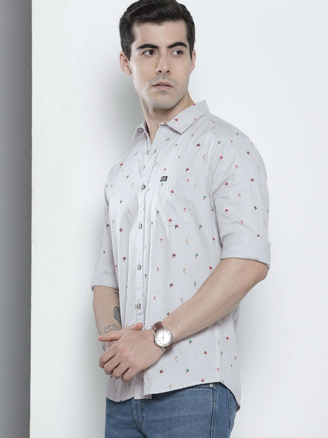 Shop Men Conversational Printed Shirt Online.