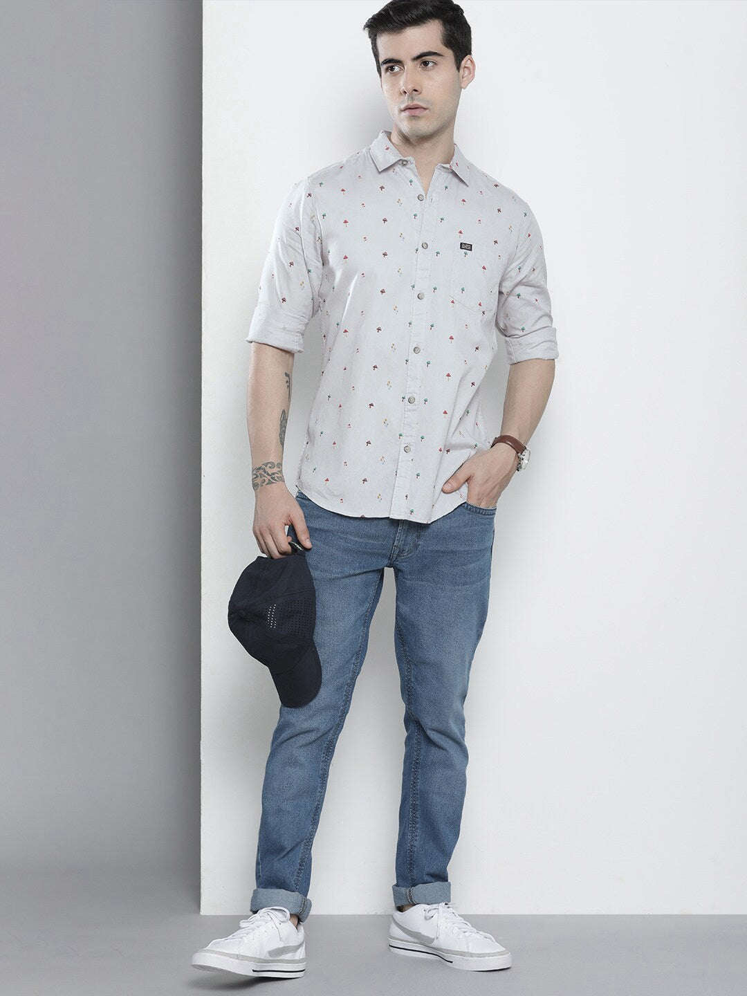 Shop Men Conversational Printed Shirt Online.