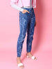 Shop Women Animal Printed Straight Denim Jeans Online.