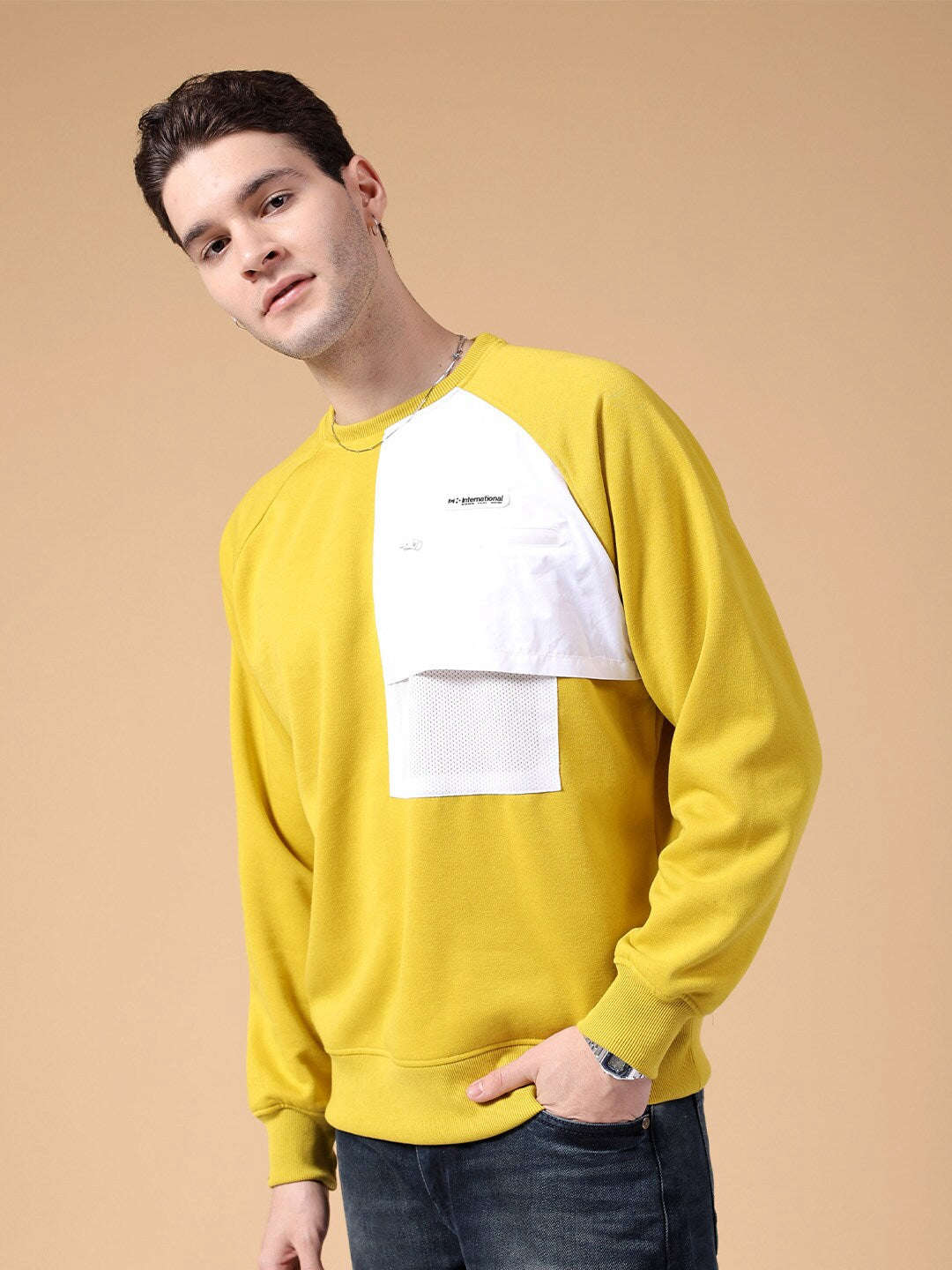 Shop Men's Solid Oversized Sweatshirt Online.