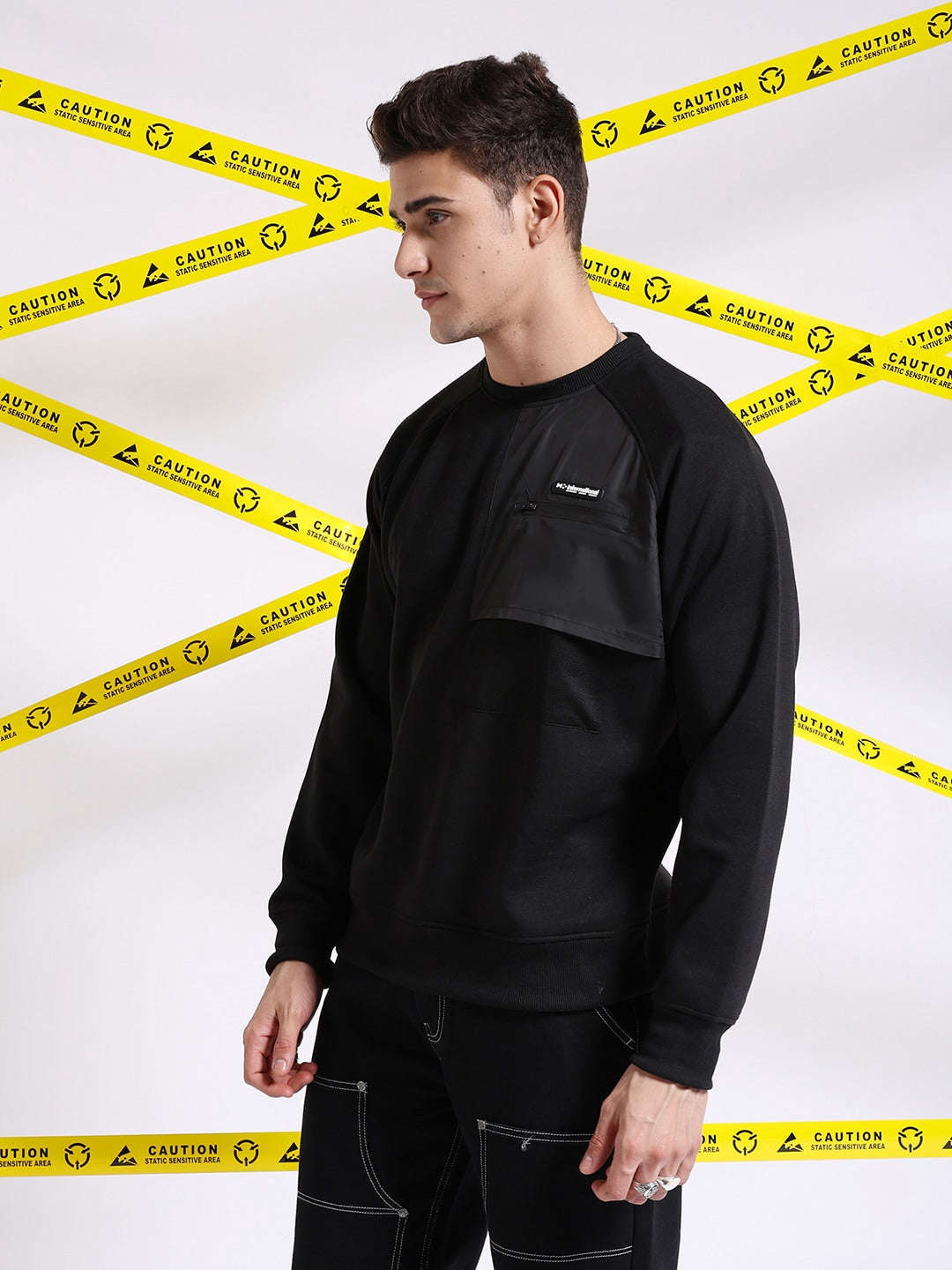 Shop Men's Solid Oversized Sweatshirt Online.