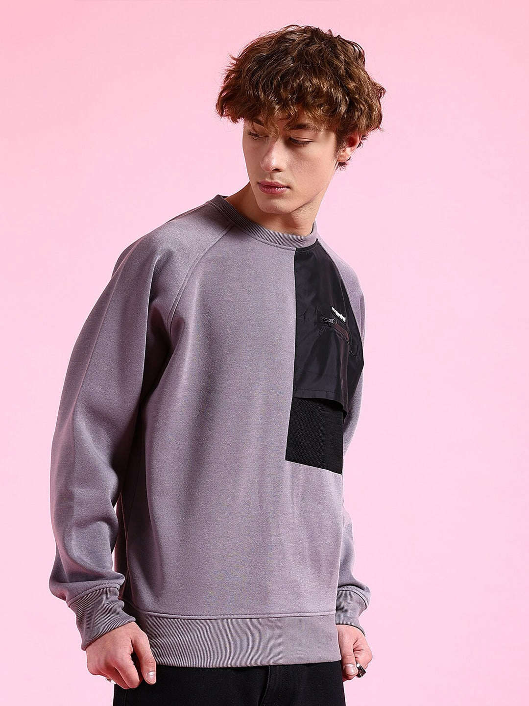 Shop Men's Solid Oversized Sweatshirt Online.