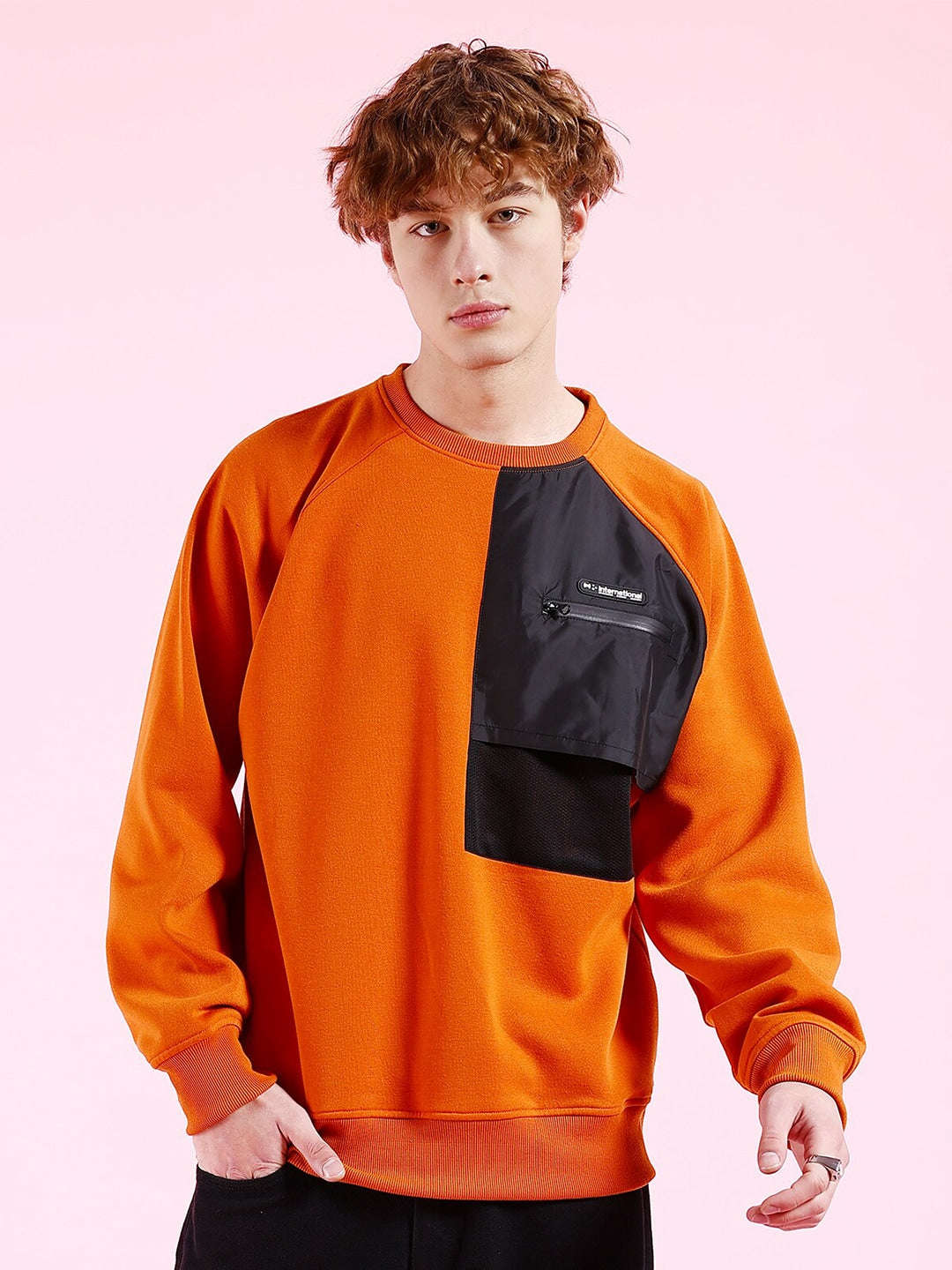 Shop Men's Solid Oversized Sweatshirt Online.