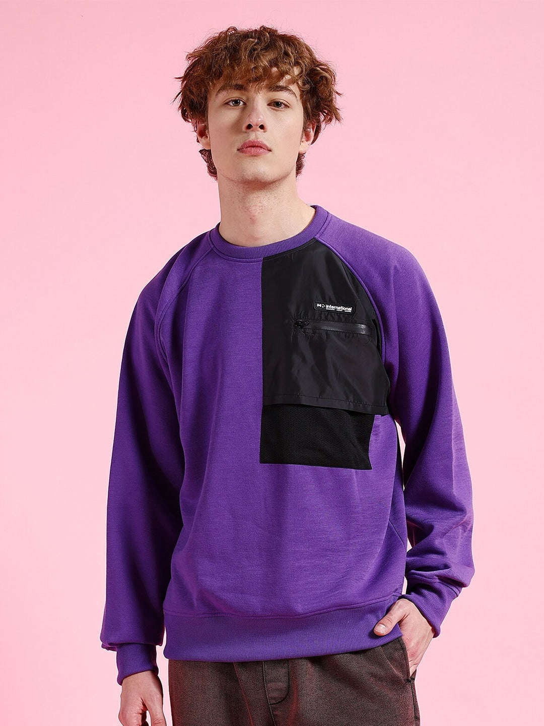 Shop Men's Solid Oversized Sweatshirt Online.