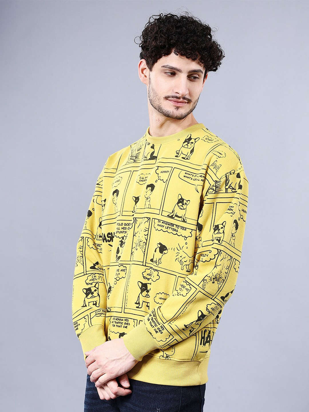 Shop Men's Printed Oversized Sweatshirt Online.