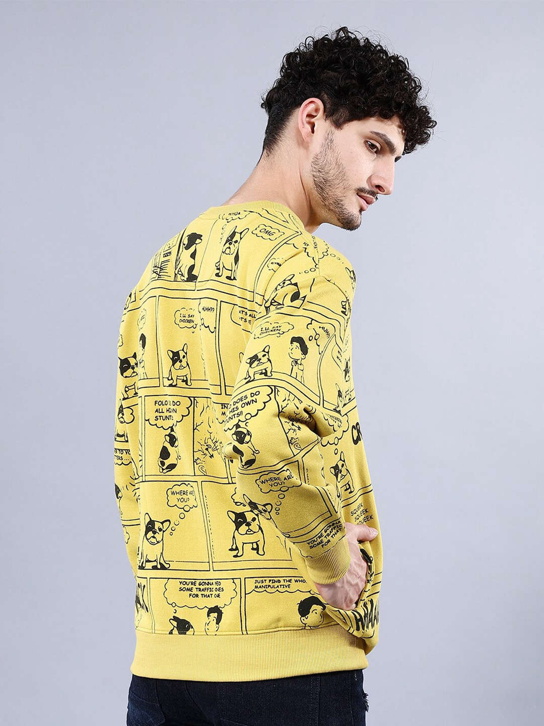 Shop Men's Printed Oversized Sweatshirt Online.