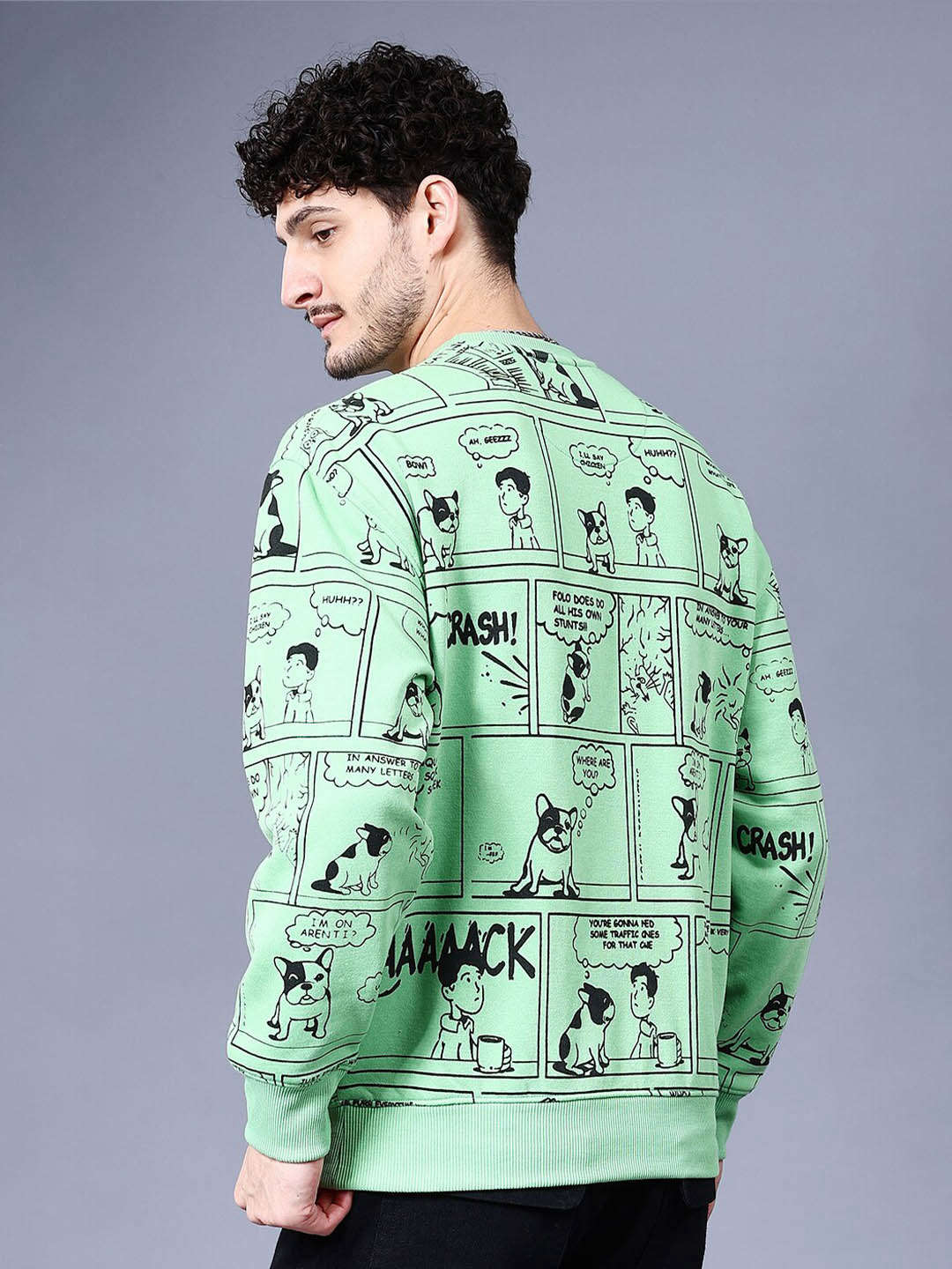 Shop Men's Printed Oversized Sweatshirt Online.