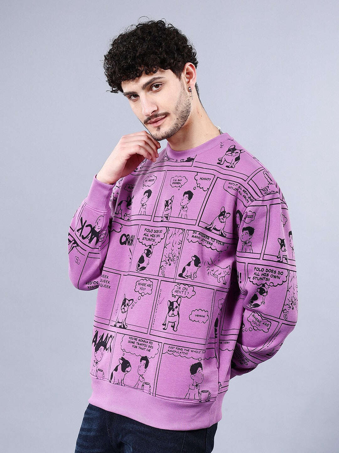 Shop Men's Printed Oversized Sweatshirt Online.