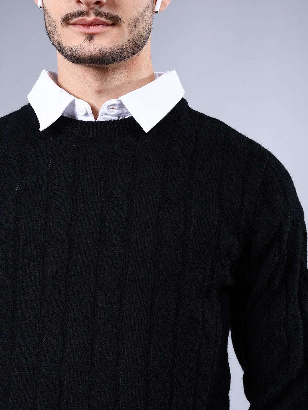 Shop Men's Knitted Regular Fit Sweater Online.