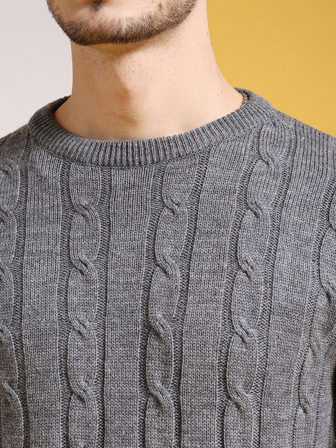 Shop Men's Knitted Regular Fit Sweater Online.