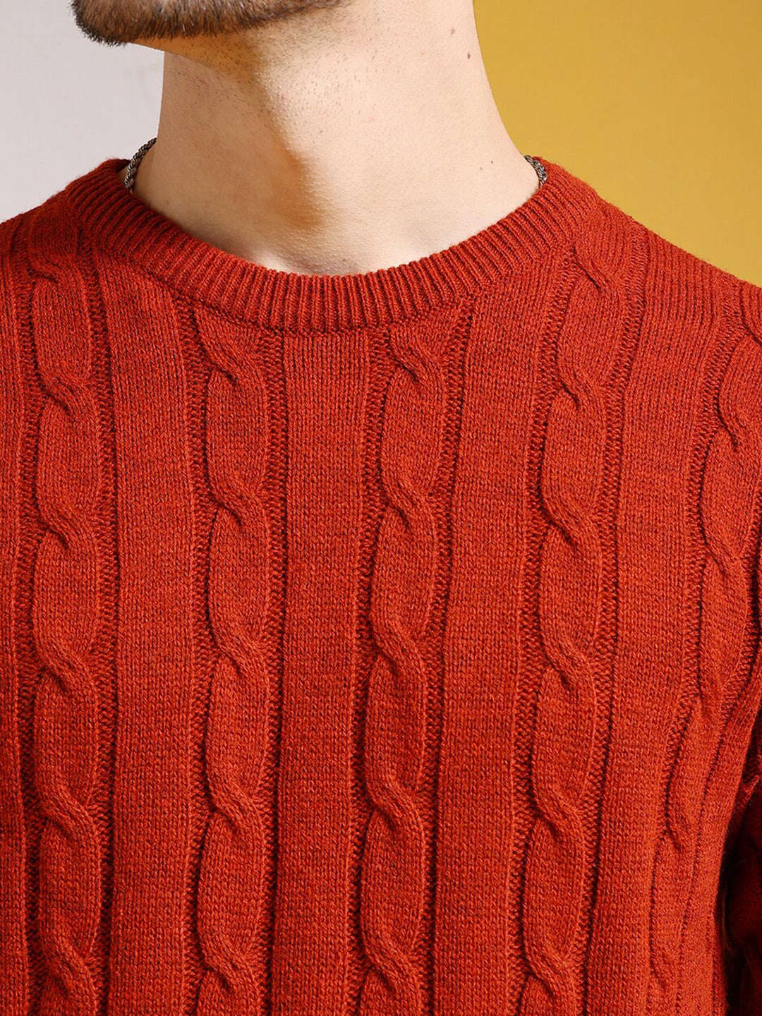 Shop Men's Knitted Regular Fit Sweater Online.