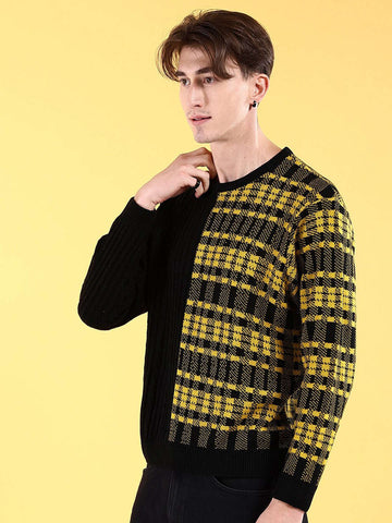 Shop Men's Checked Oversized Sweater Online.