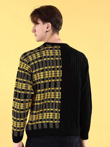 Shop Men's Checked Oversized Sweater Online.
