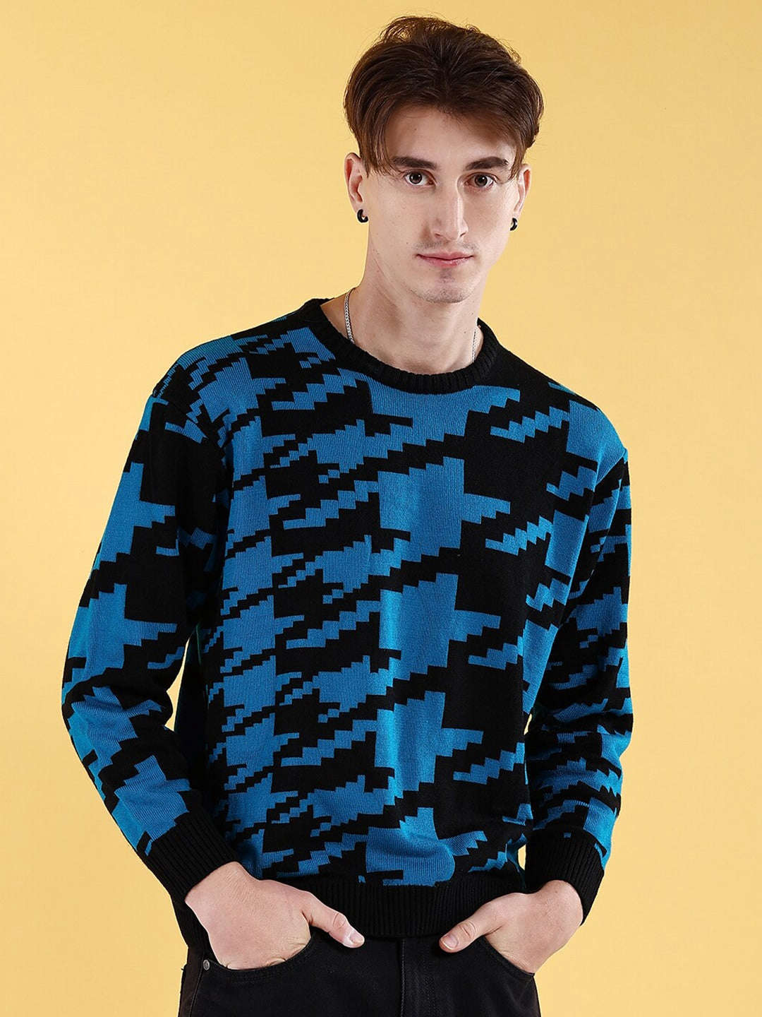 Shop Men's Printed Oversized Sweater Online.