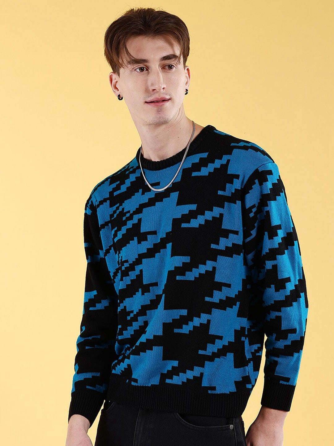 Shop Men's Printed Oversized Sweater Online.