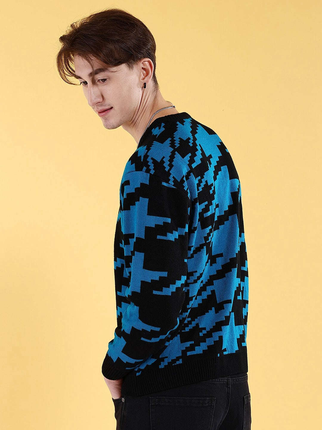 Shop Men's Printed Oversized Sweater Online.