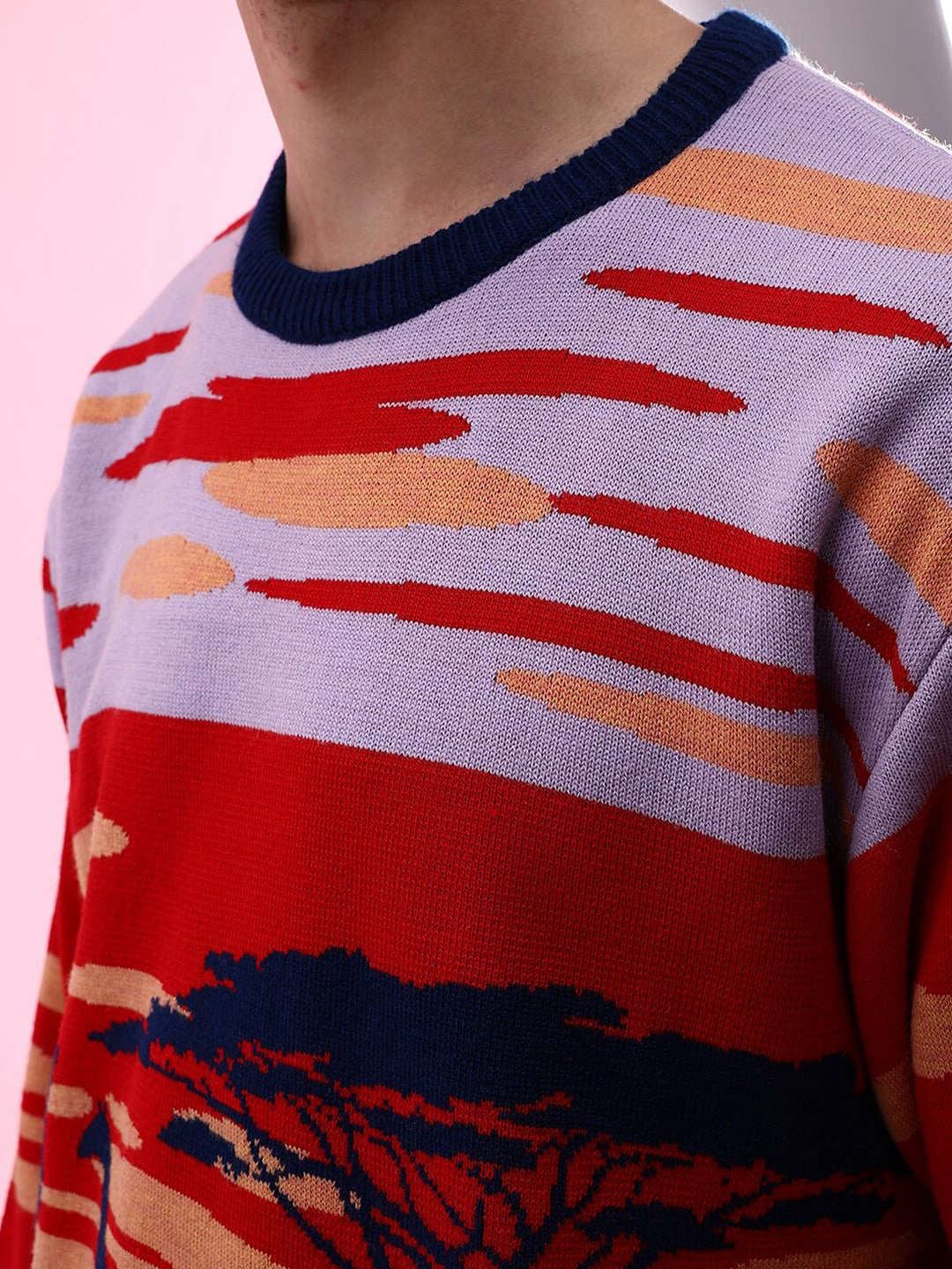 Shop Men's Printed Oversized Sweater Online.