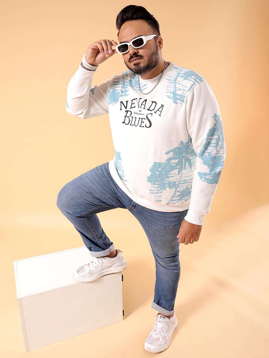 Shop Men's Printed Plus Size Sweatshirt Online.