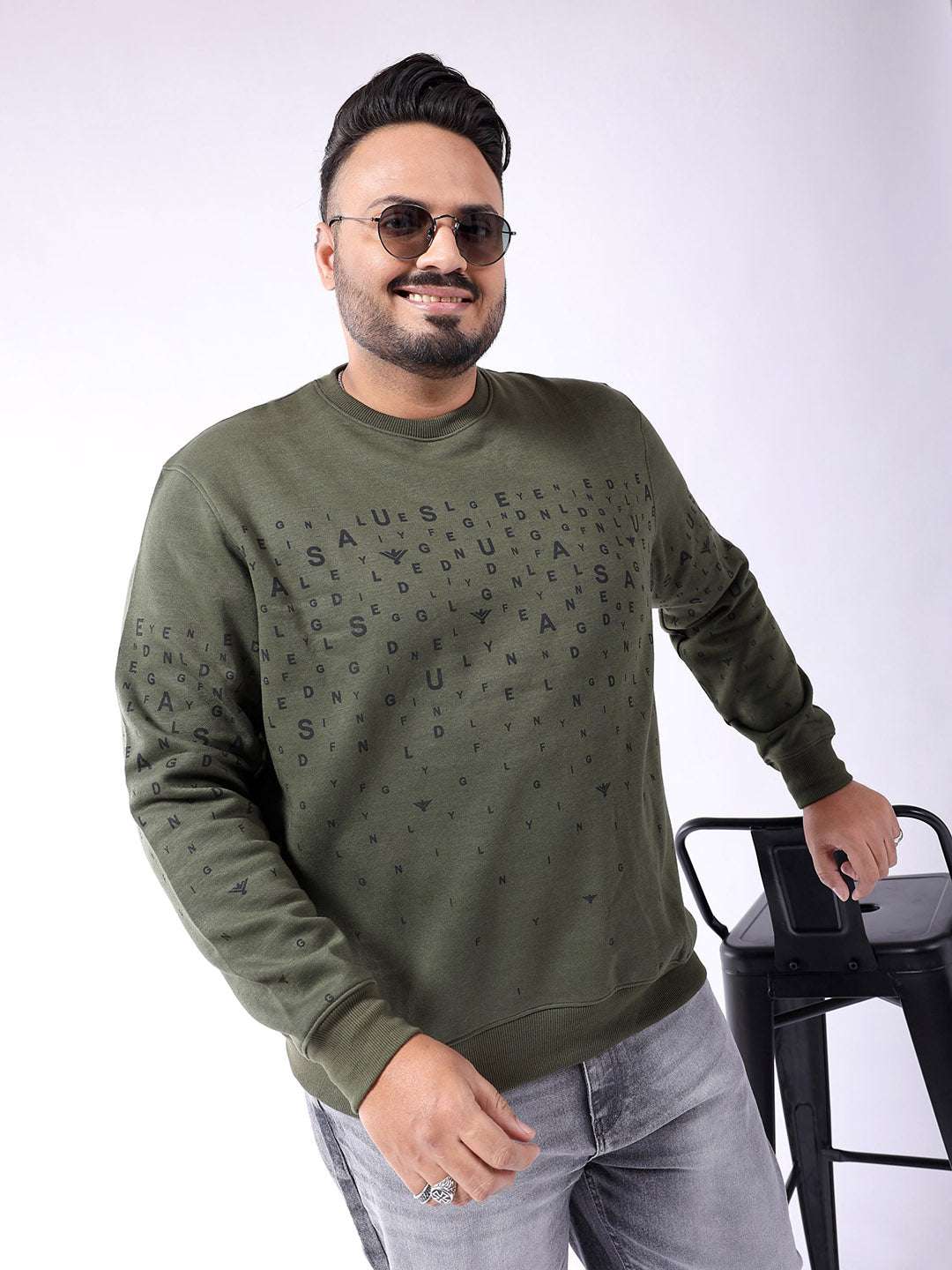 Shop Men's Printed Plus Size Sweatshirt Online.