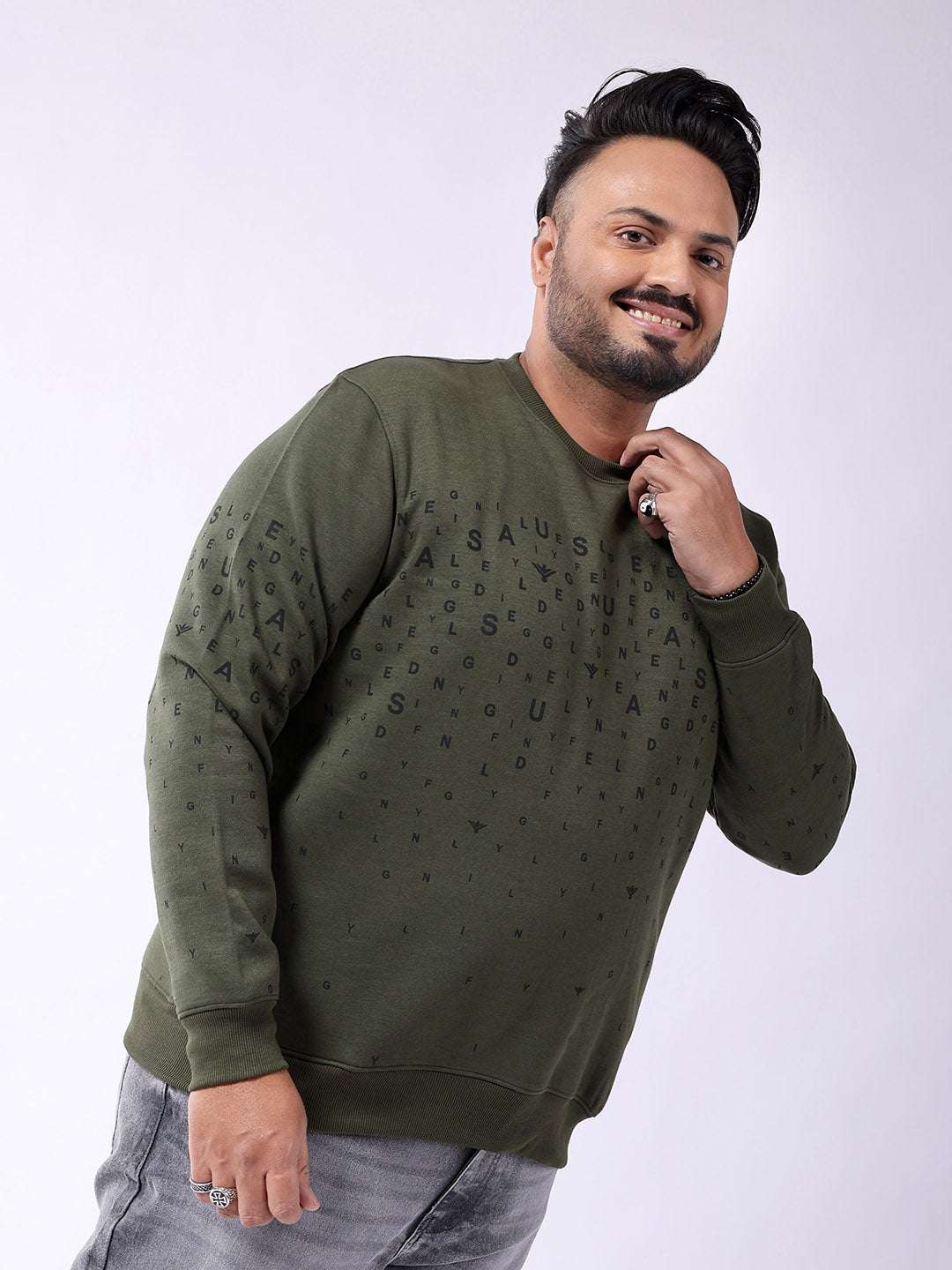 Shop Men's Printed Plus Size Sweatshirt Online.