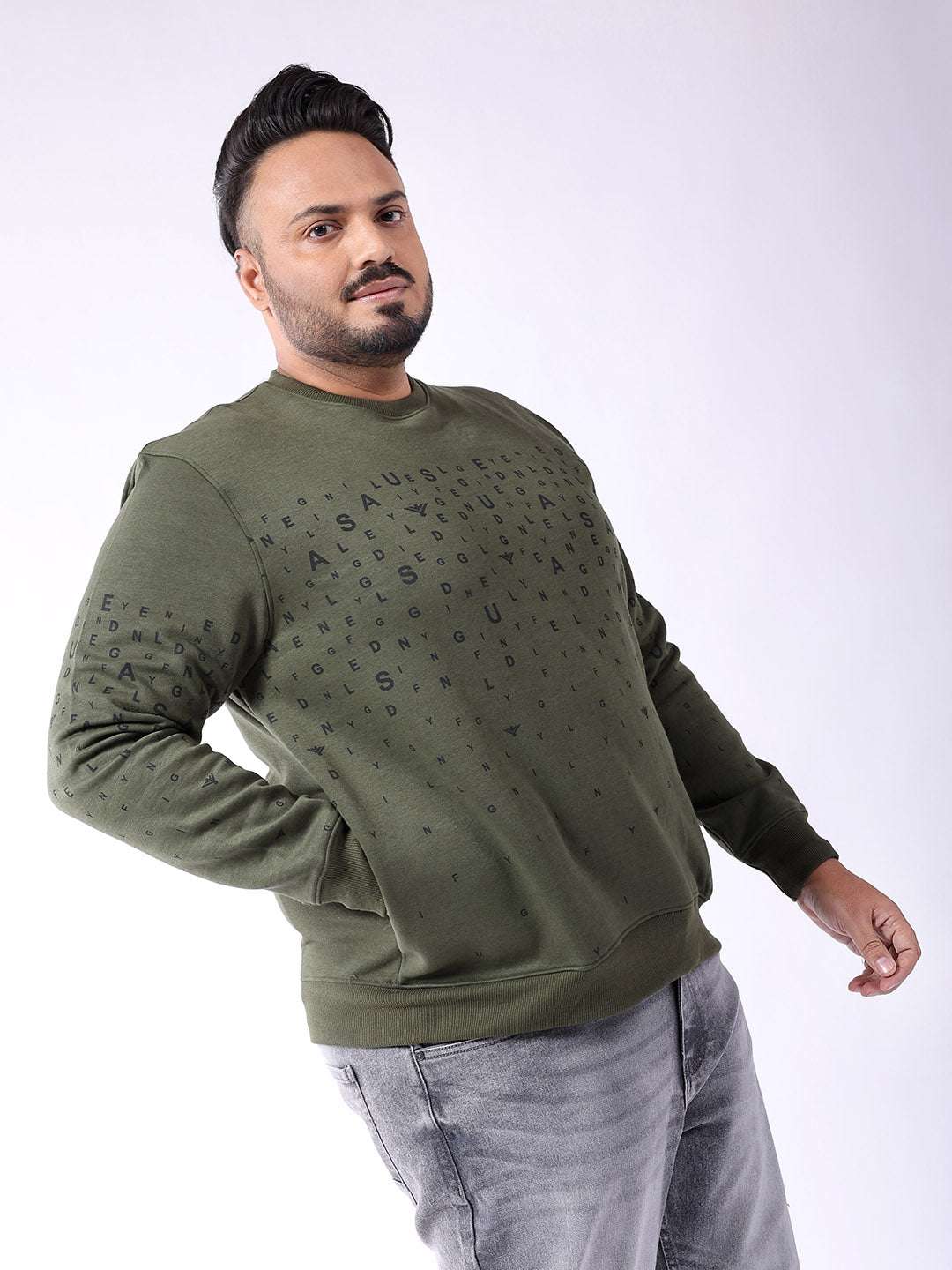 Shop Men's Printed Plus Size Sweatshirt Online.