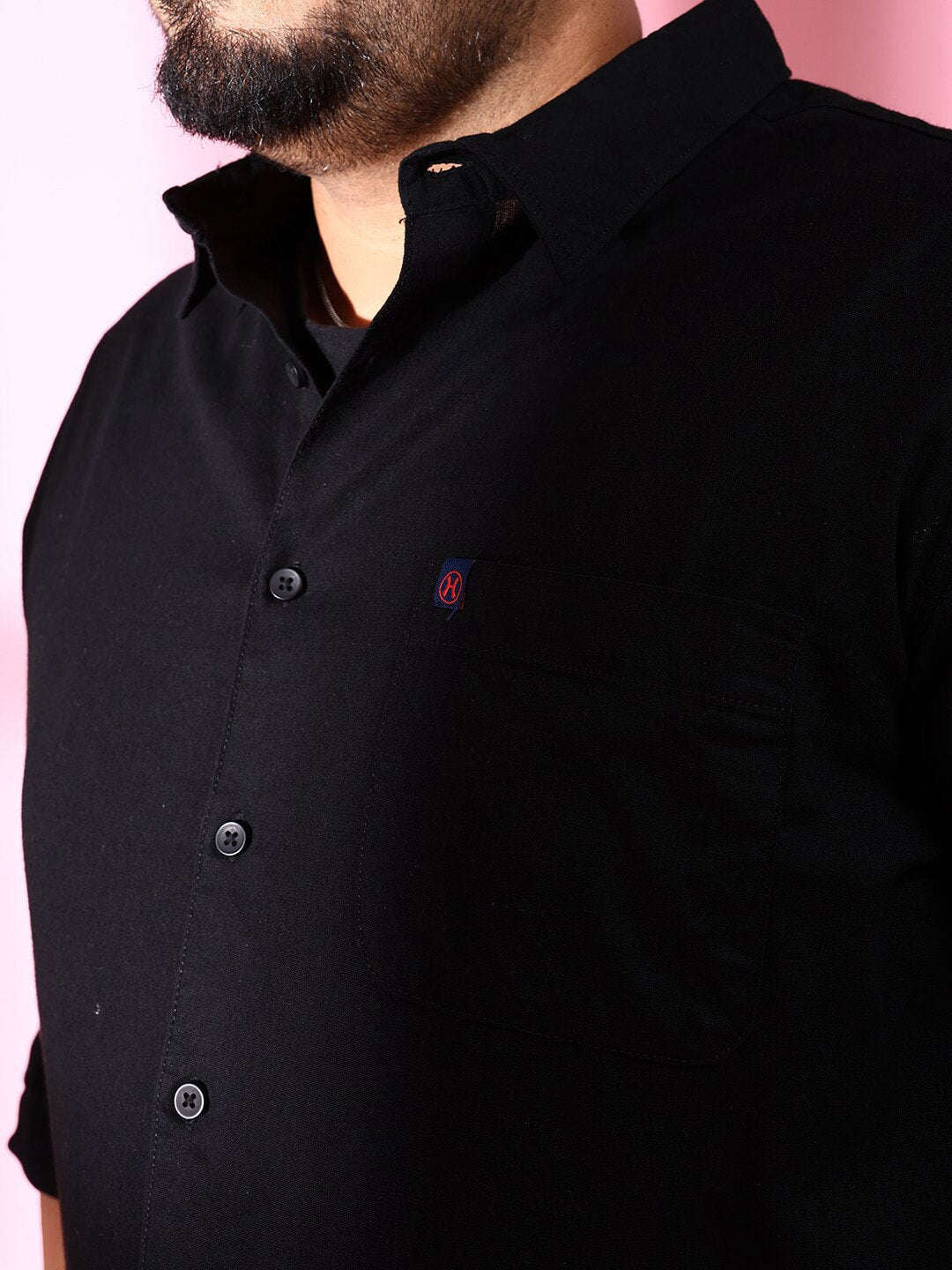 Shop Men Plus Size Solid Linen Shirt Online.