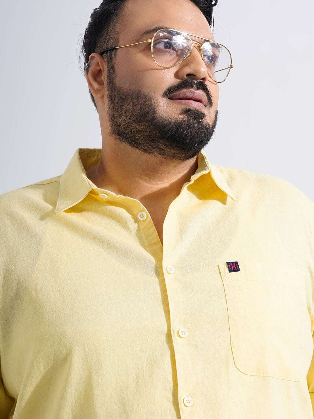 Shop Men Plus Size Solid Linen Shirt Online.