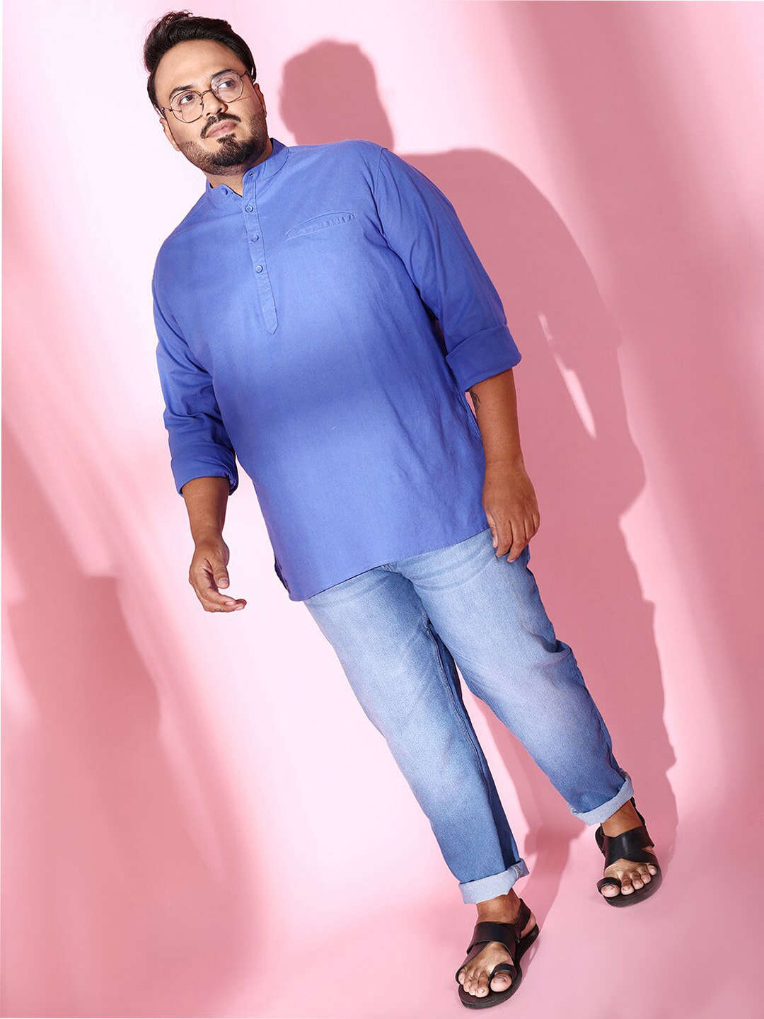 Shop Men Plus Size Linen Kurta Online.