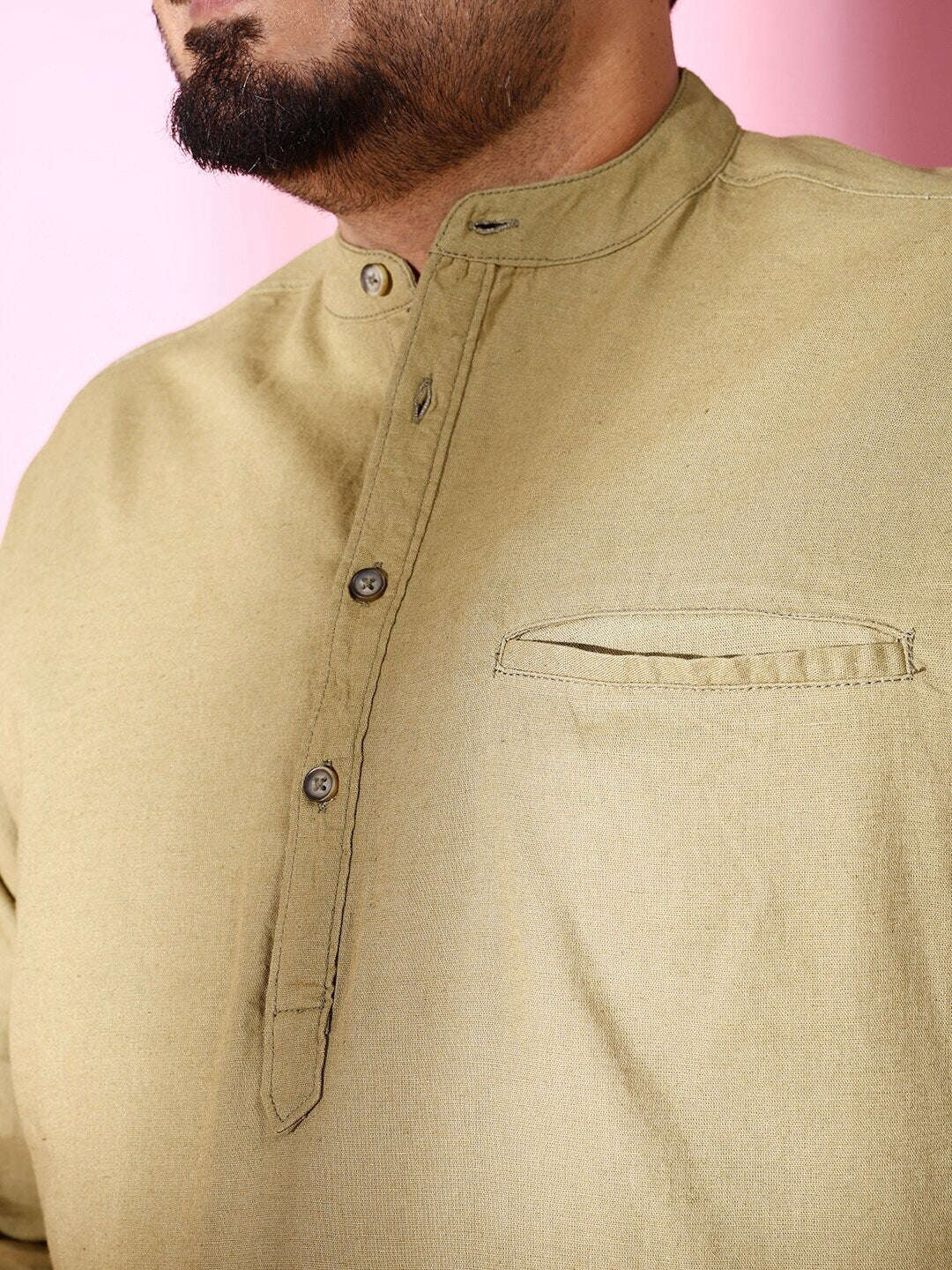 Shop Men Plus Size Linen Kurta Online.