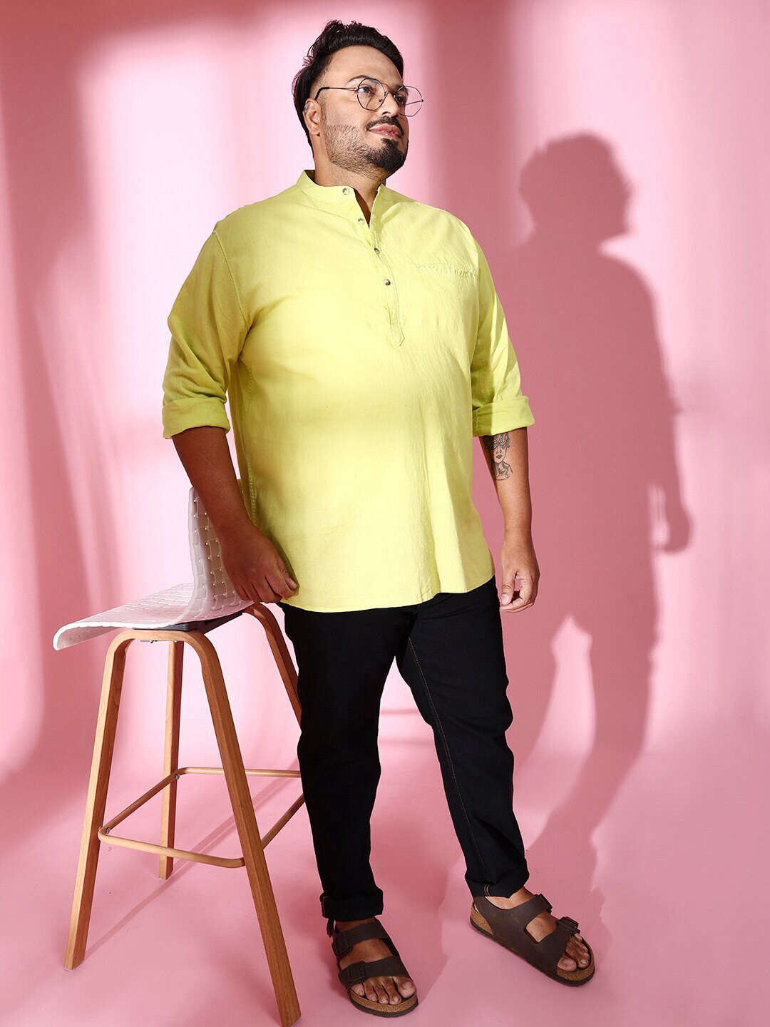 Shop Men Plus Size Linen Kurta Online.