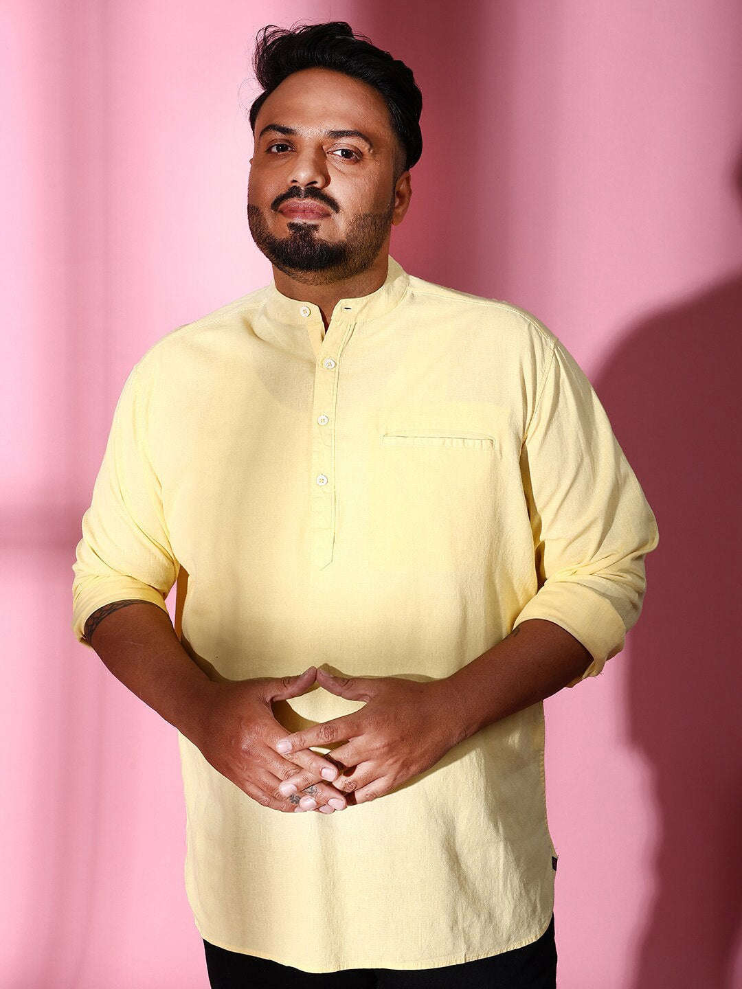 Shop Men Plus Size Linen Kurta Online.