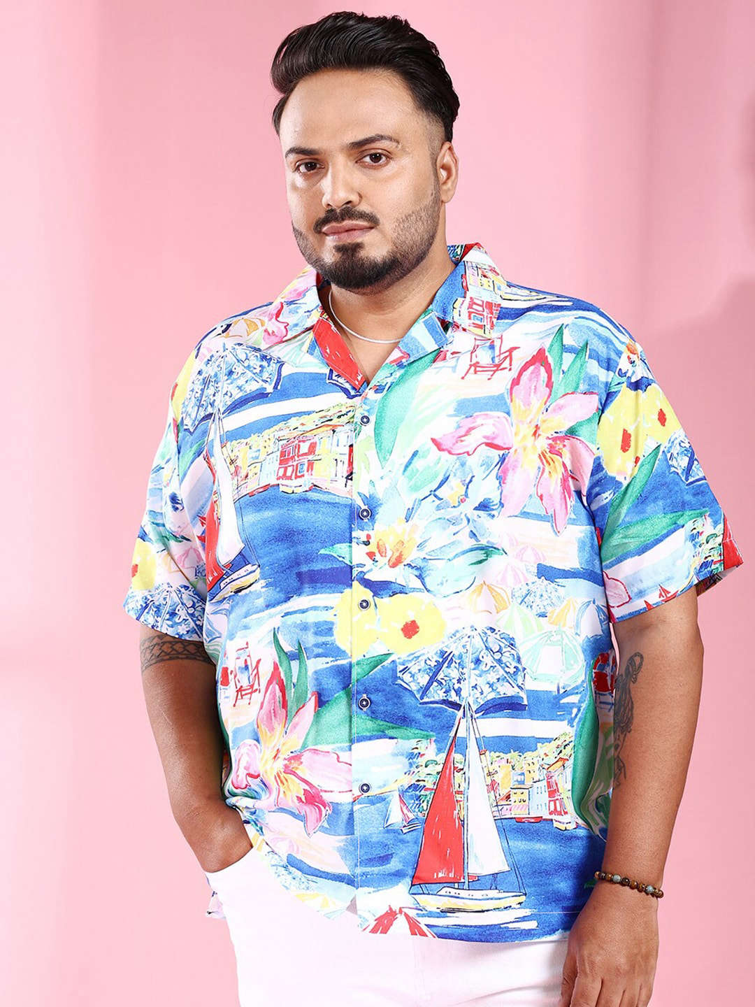 Shop Men Plus Size Printed Shirt Online.