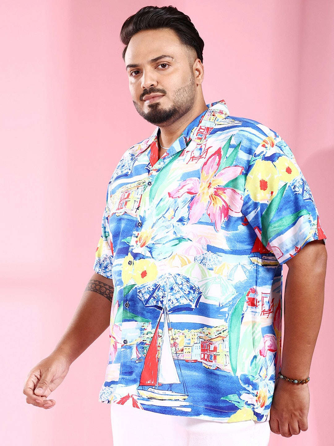 Shop Men Plus Size Printed Shirt Online.