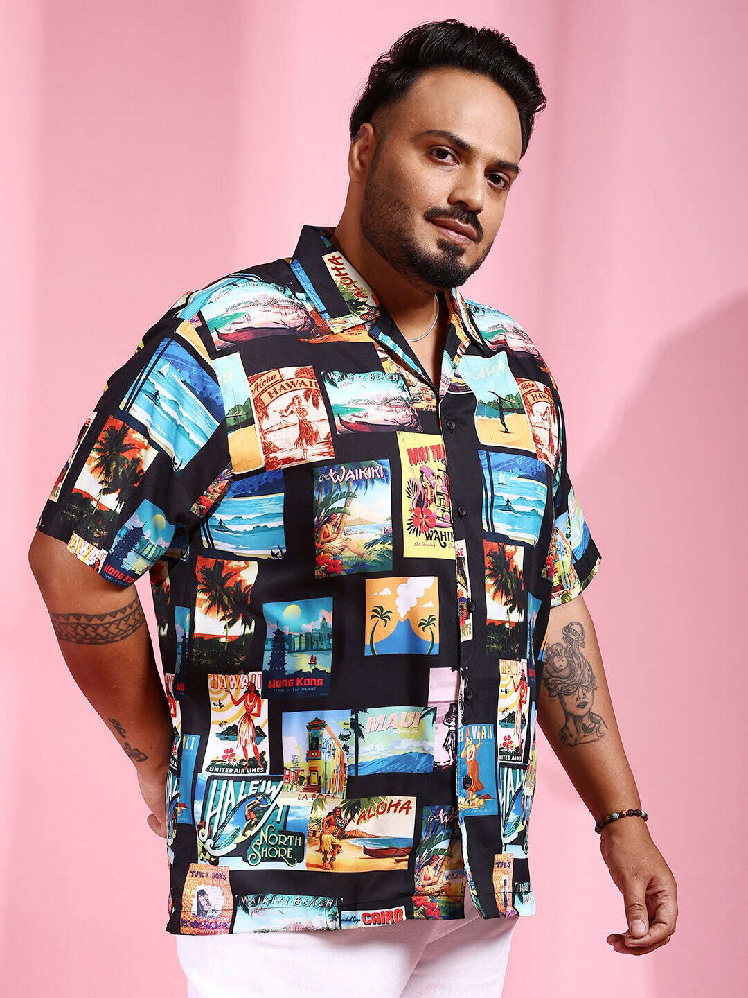 Shop Men Plus Size Printed Shirt Online.