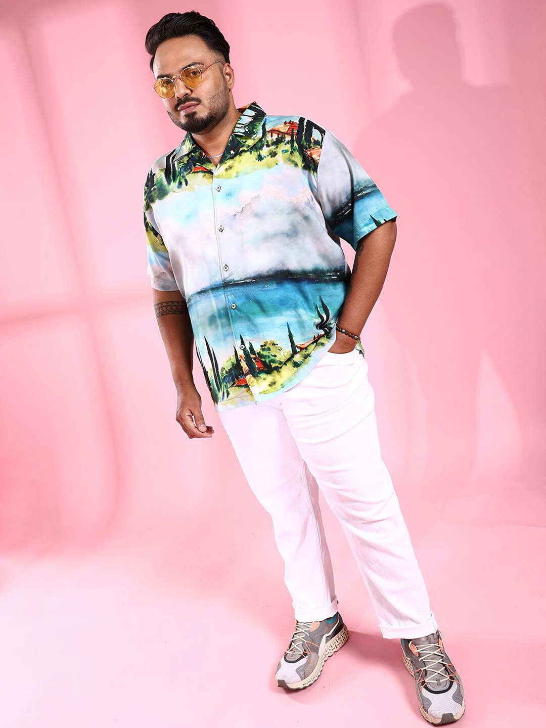 Shop Men Plus Size Printed Shirt Online.