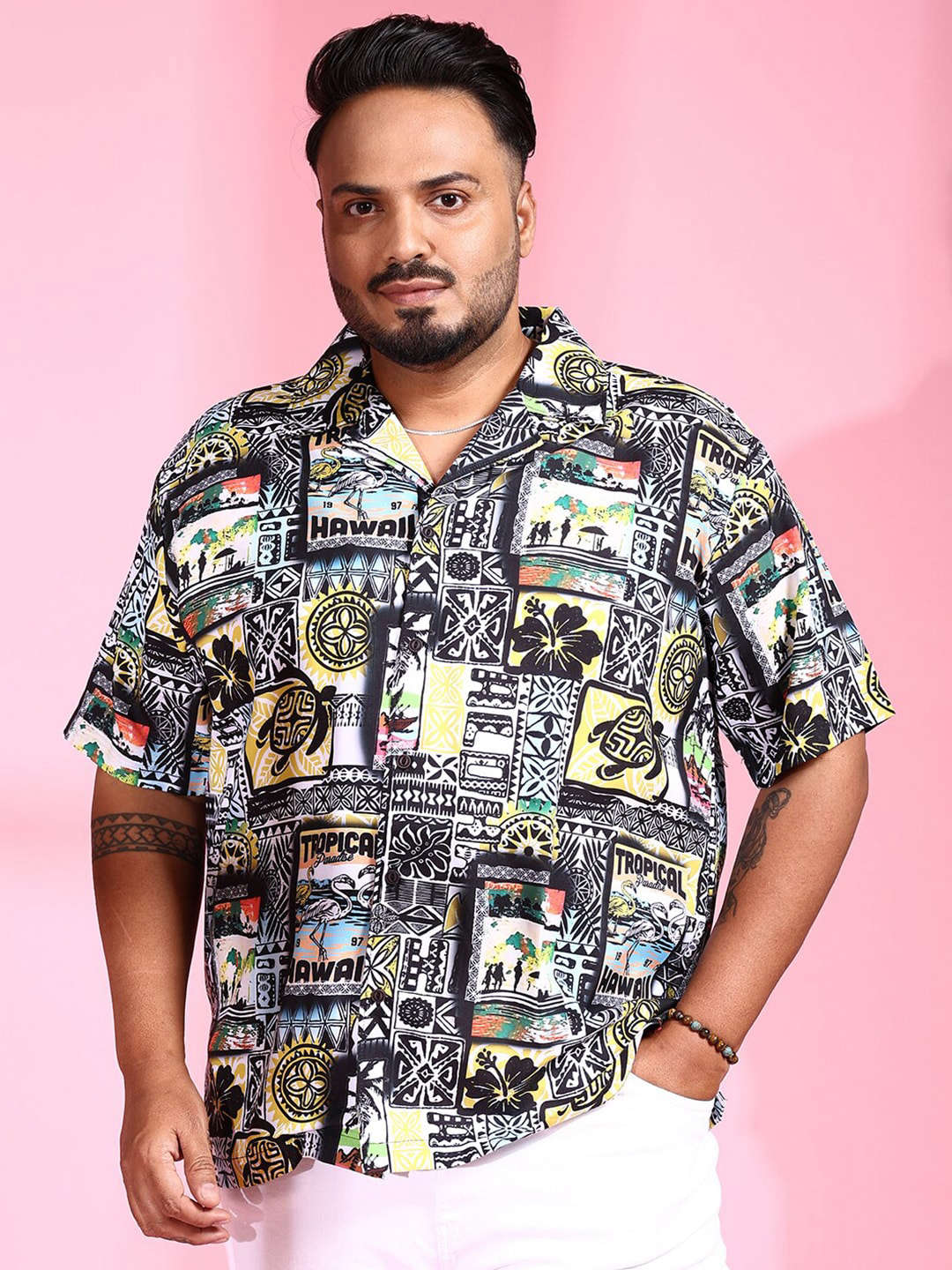 Shop Men Plus Size Printed Shirt Online.