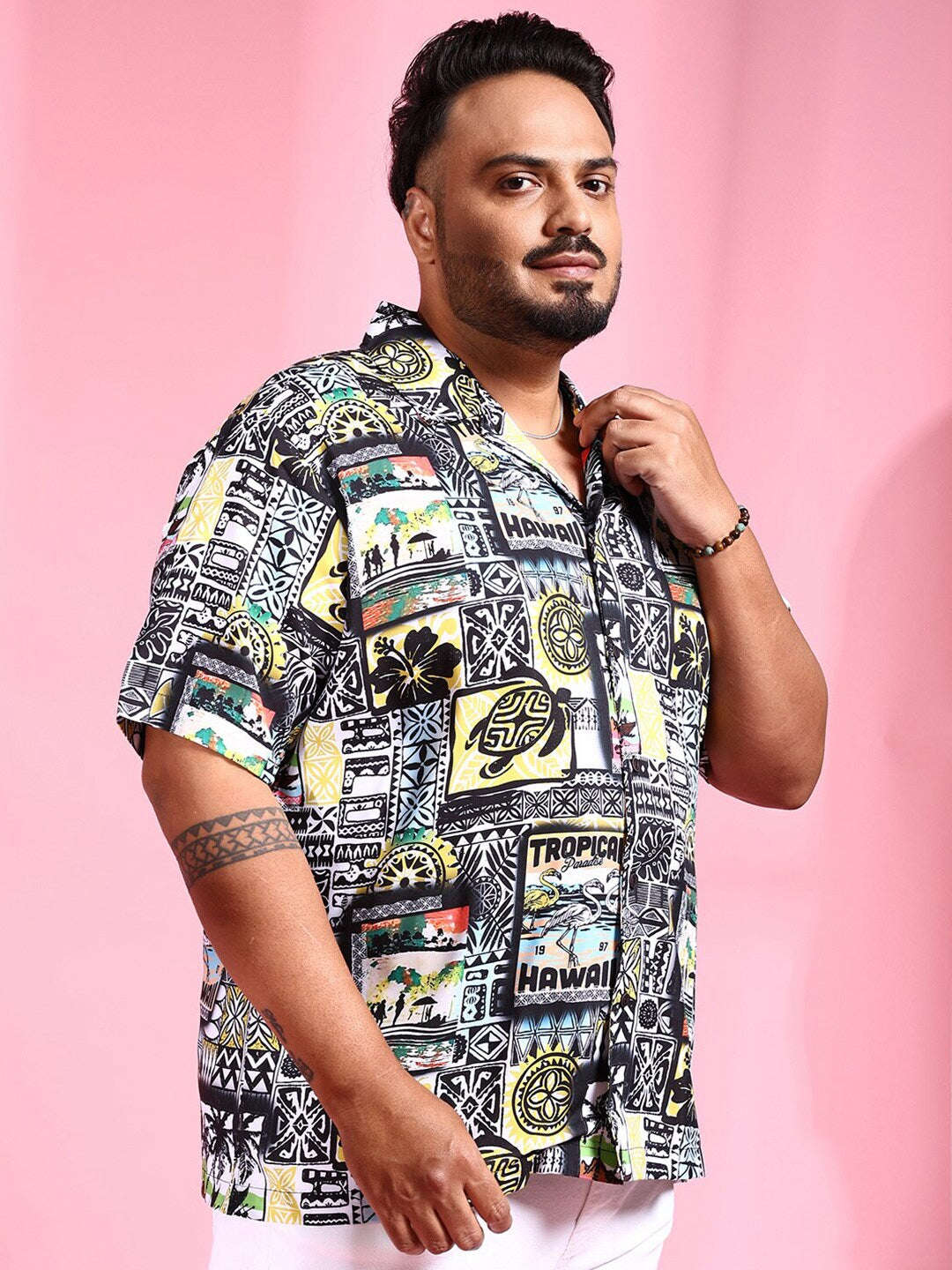 Shop Men Plus Size Printed Shirt Online.