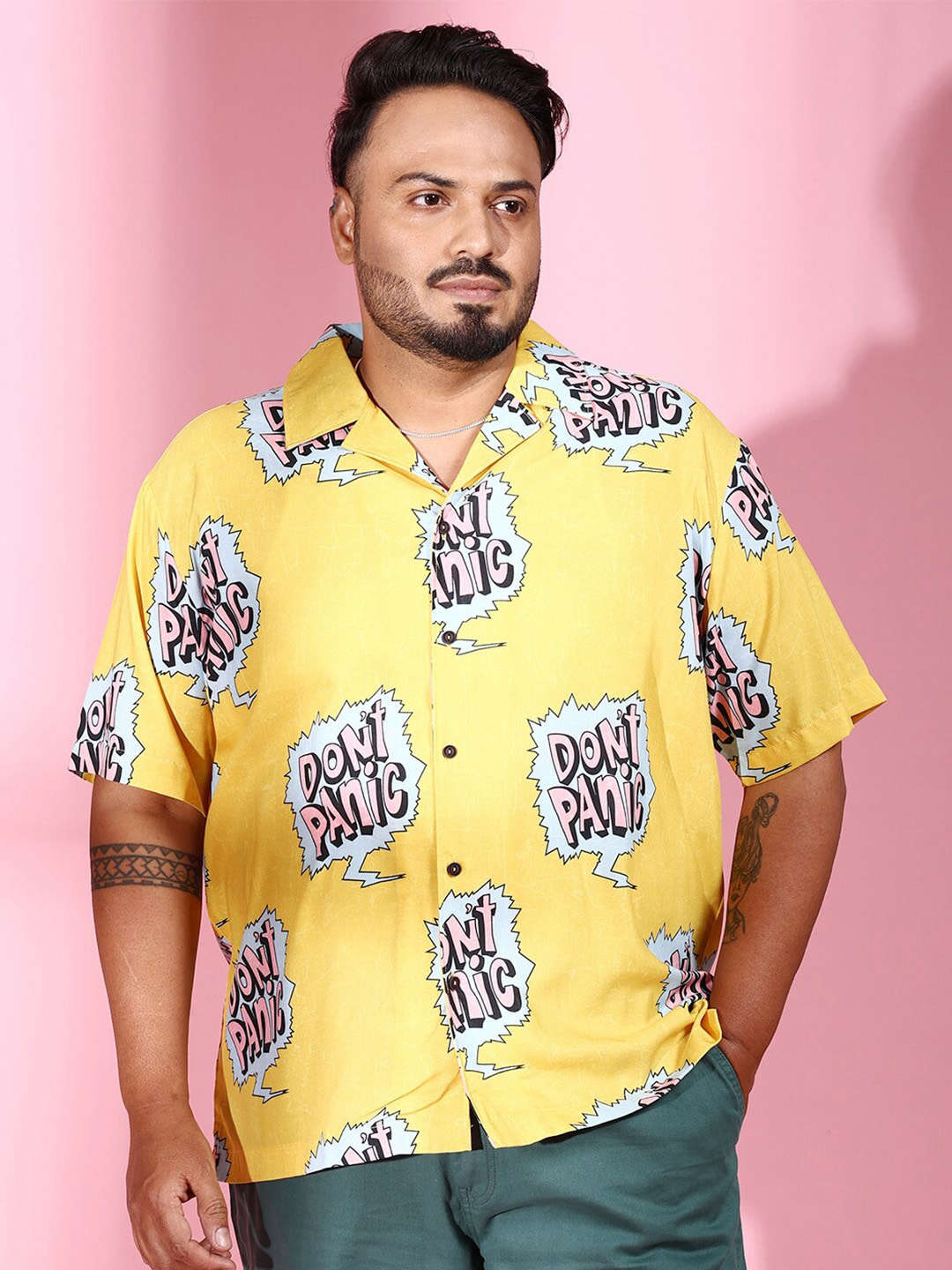 Shop Men Plus Size Printed Shirt Online.