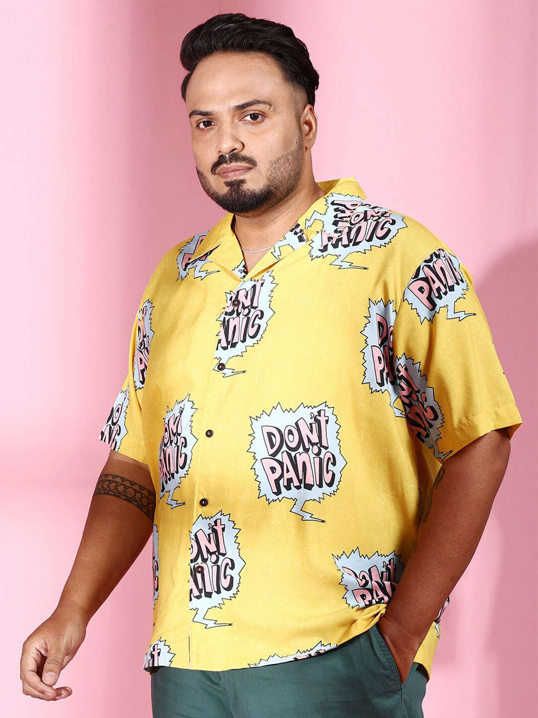 Shop Men Plus Size Printed Shirt Online.