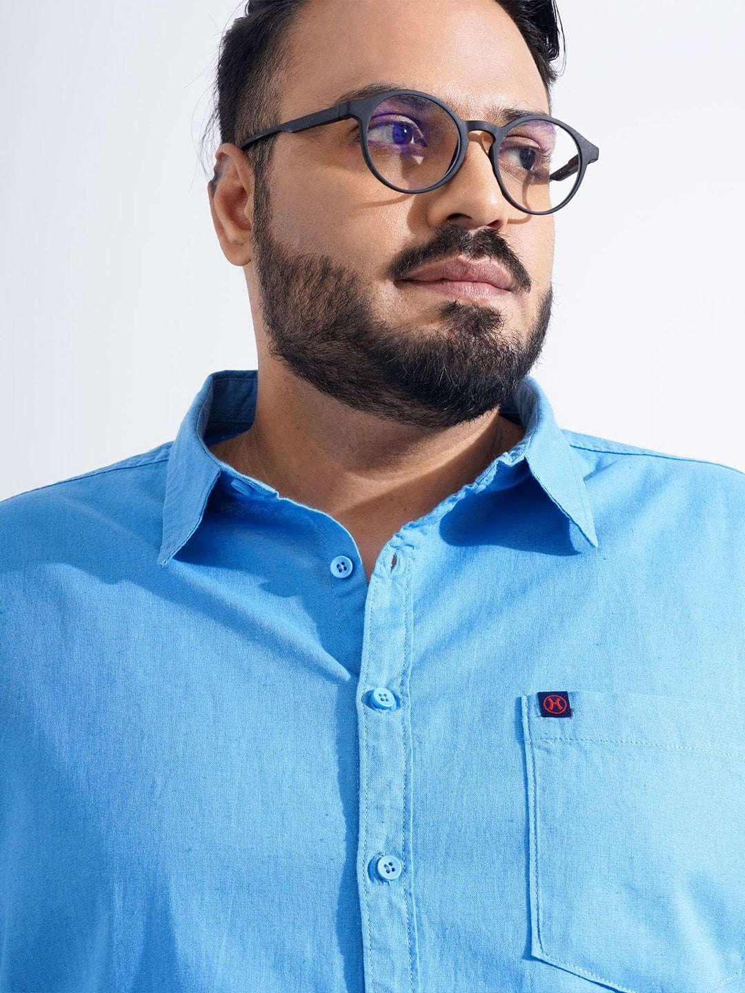 Shop Men Plus Size Solid Linen Shirt Online.