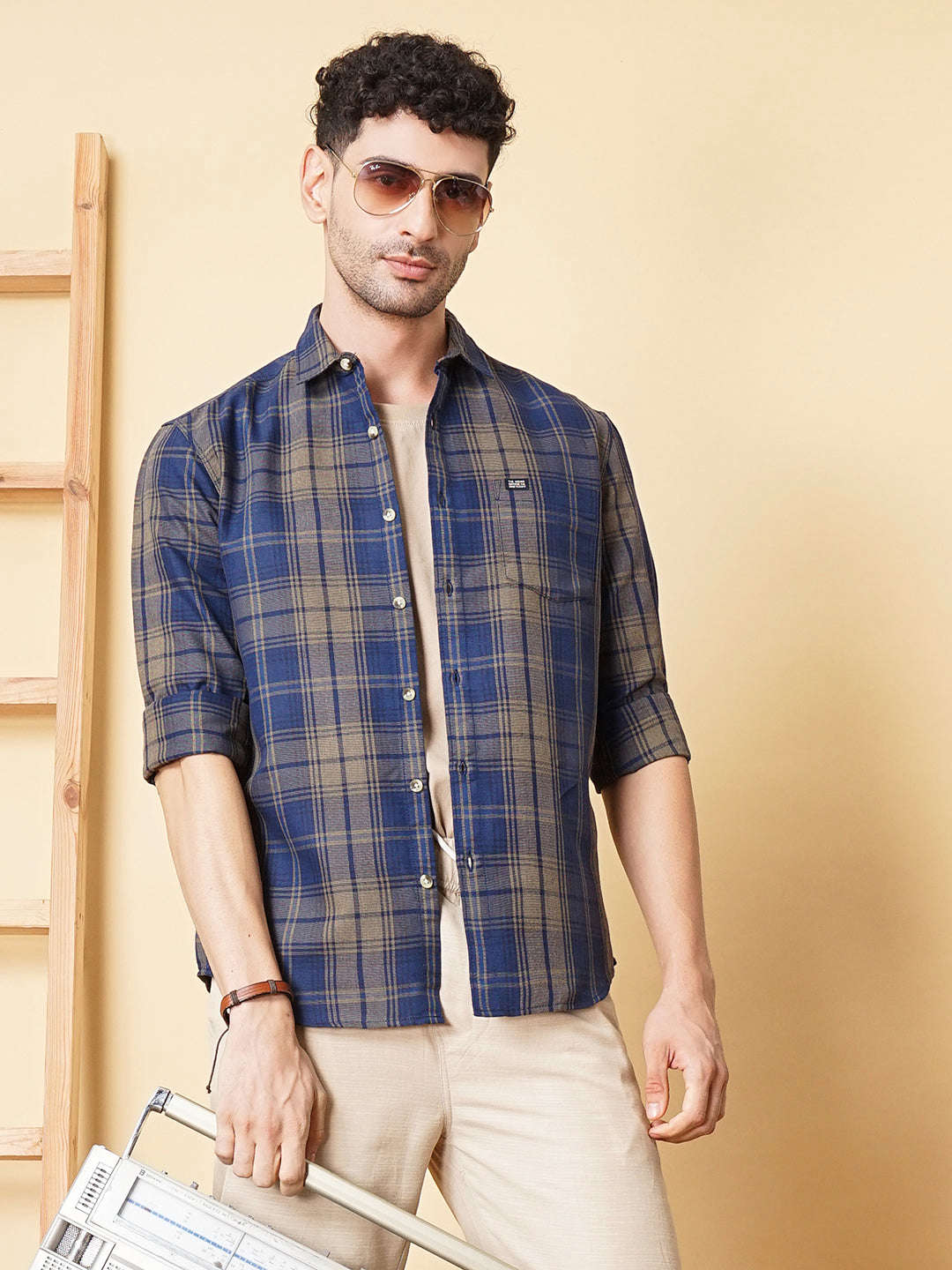 Shop Men Checked Shirt Online.