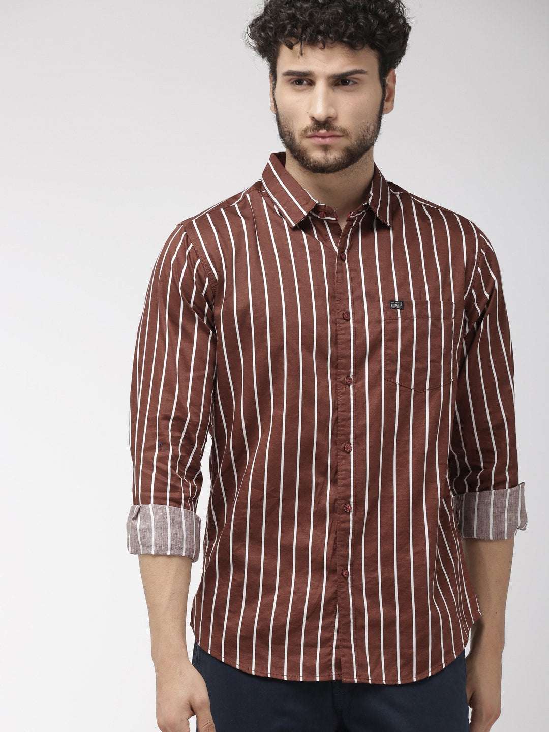 Shop Men Casual Striped Shirt Online.