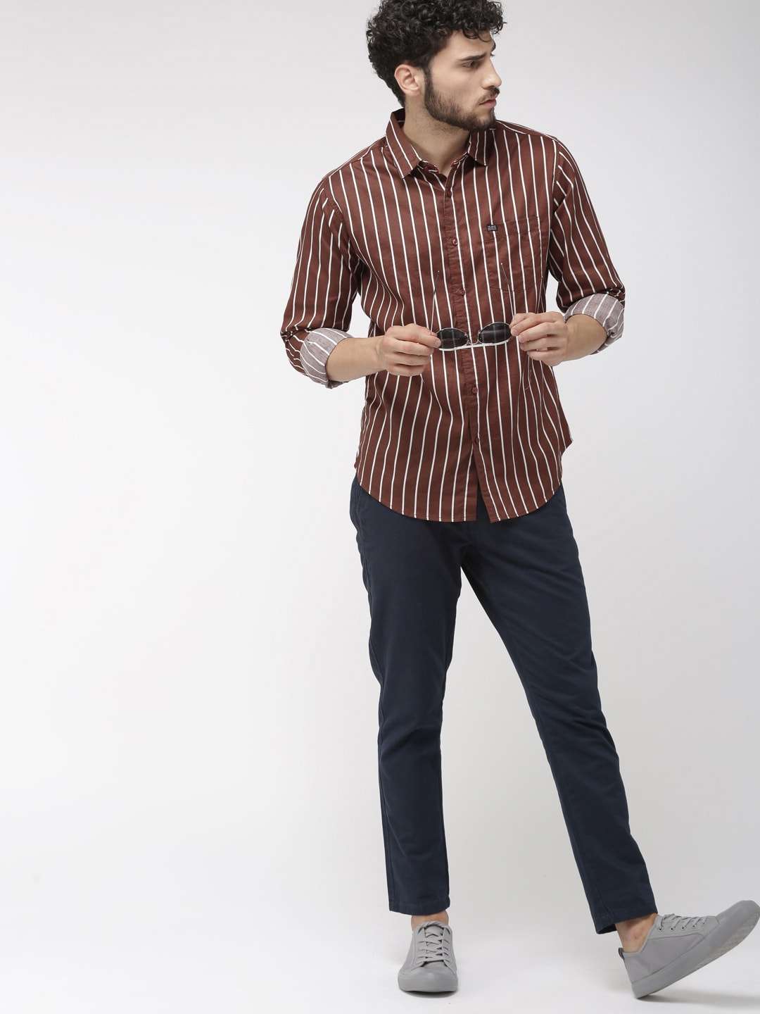 Shop Men Casual Striped Shirt Online.