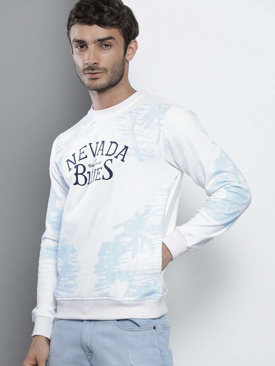 Men's Printed Regular Fit Sweatshirt
