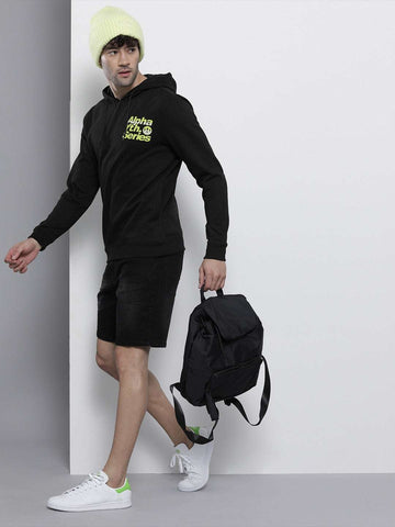 Shop Men's Typographic Printed Regular Fit Sweatshirt Online.